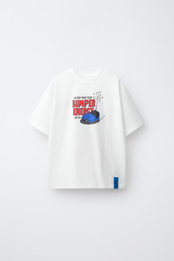 PRINTED T-SHIRT - White by Zara - Image 0