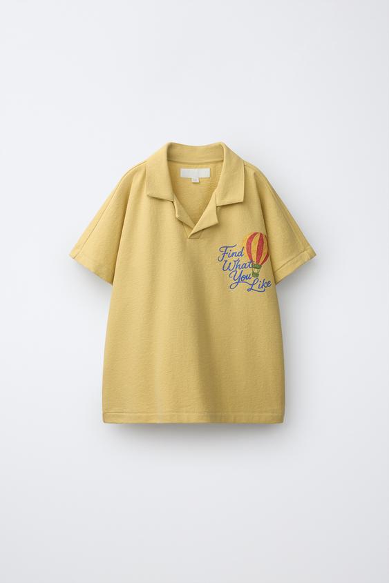 PRINTED POLO SHIRT - Yellow by Zara - Image 0