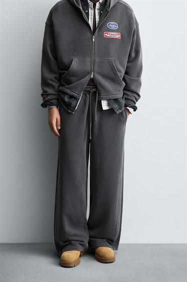 WASHED JOGGER TROUSERS - Anthracite grey by Zara
