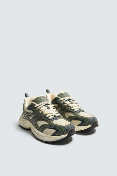 CHUNKY SOLE TRAINERS - Green by Zara
