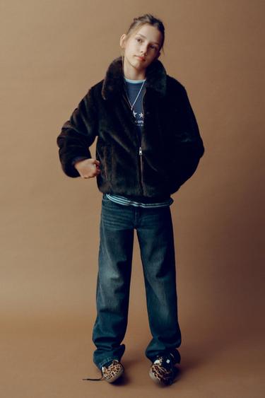 FAUX FUR BOMBER JACKET - Mink by Zara