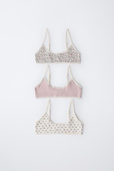 AGES 9-14/ 3-PACK OF DITSY FLORAL TOPS - Pink by Zara