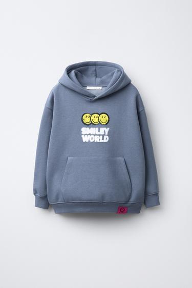 SMILEYWORLD ® HOODIE - Grey / Blue by Zara
