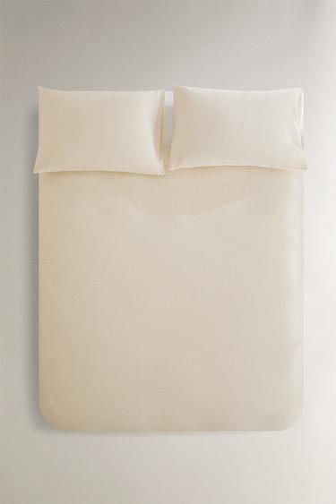 TEXTURED DUVET COVER - Ecru by Zara