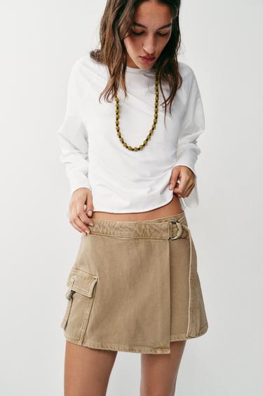 CARGO WRAP SKORT - Sand by Zara