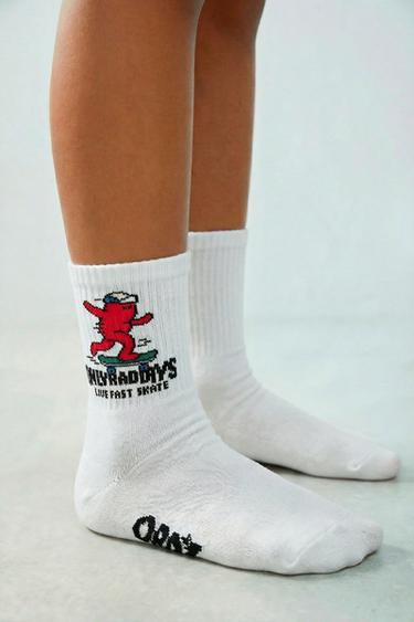 3-PACK OF LOGO PRINT SOCKS - Black / White by Zara