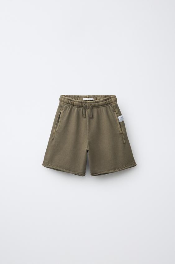 GARMENT-DYED BERMUDA SHORTS - Khaki by Zara - Image 0