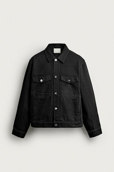 BASIC DENIM JACKET - Black by Zara