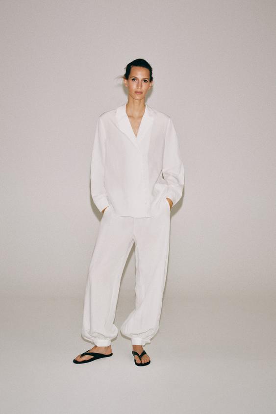ZW COLLECTION BUTTON-UP SHIRT - White by Zara - Image 0