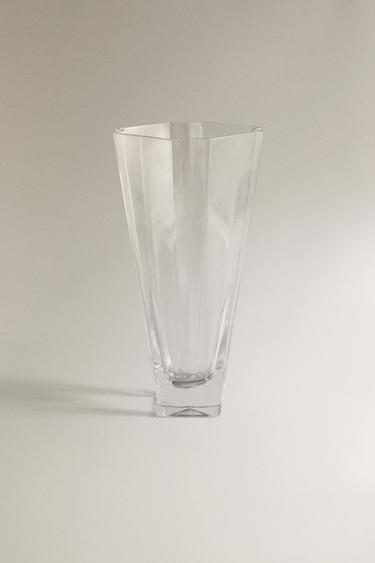 FACETED GLASS VASE - 990 by Zara