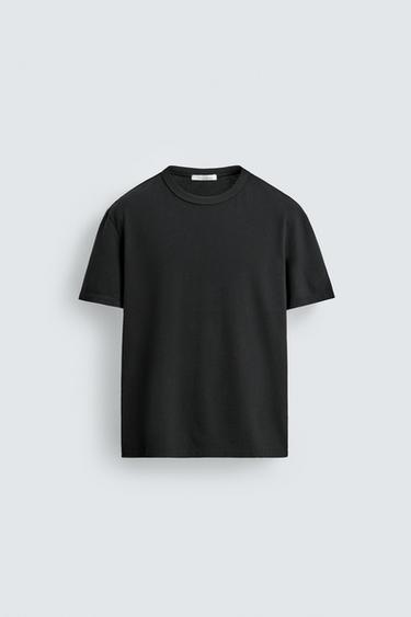 SOFT RELAXED FIT T-SHIRT - Black by Zara