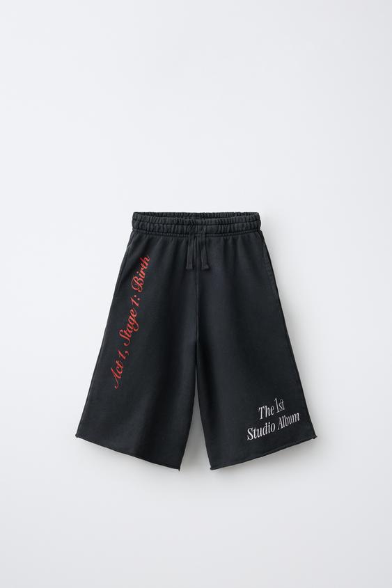 JENNIE RUBY® PRINT PLUSH BERMUDA SHORTS - Anthracite grey by Zara - Image 0