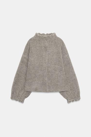 KNIT BOMBER JACKET - Anthracite Grey by Zara