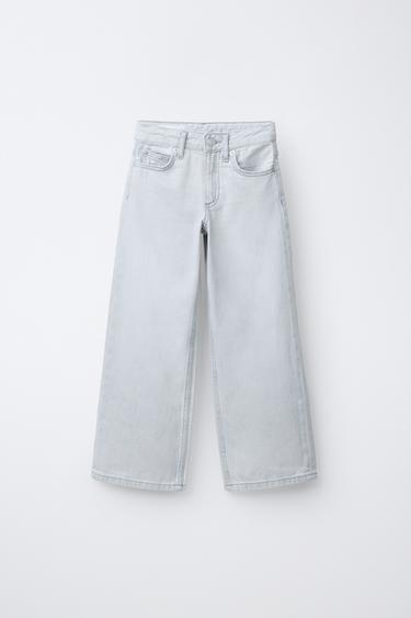 WIDE-LEG JEANS - Grey marl by Zara