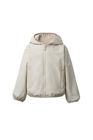 REVERSIBLE NYLON FLEECE JACKET - Ecru by Zara