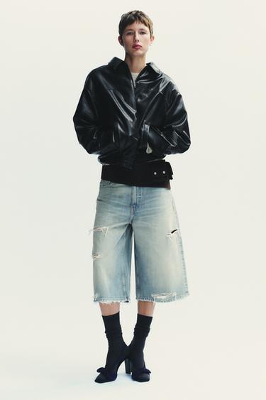 SUEDE BOW HIGH-HEEL SANDALS - Blue by Zara