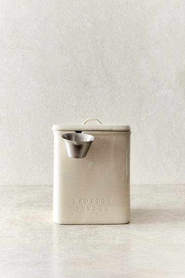 LAUNDRY DETERGENT JAR WITH LADLE - Cream by Zara