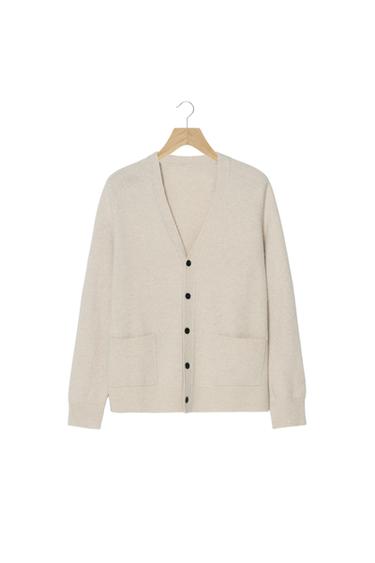WOOL - ALPACA ORIGINS CARDIGAN - Ecru by Zara