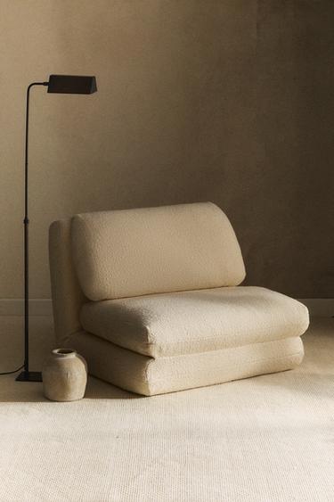 FOLDING BOUCLÉ ARMCHAIR - Ecru by Zara