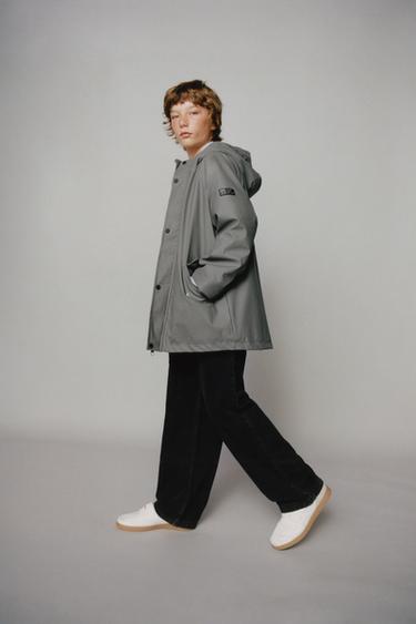 WATER-REPELLENT RUBBERISED PARKA - Grey by Zara