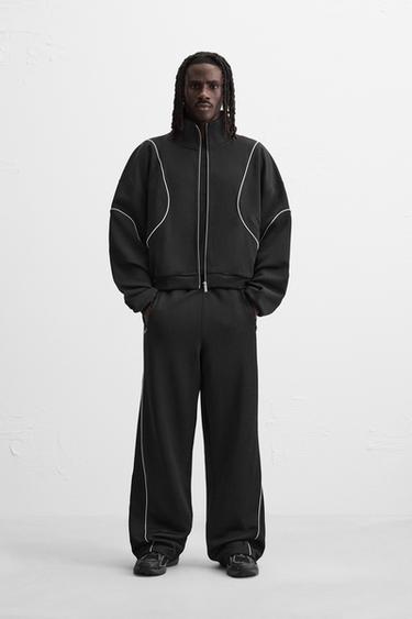 CONTRAST TECHNICAL TROUSERS - Black by Zara - Image 0
