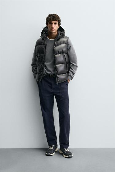100% FEATHER DOWN PUFFER GILET - Black by Zara