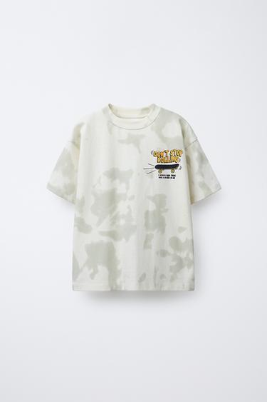TIE-DYE SKATER PRINT T-SHIRT - Greens by Zara - Image 0