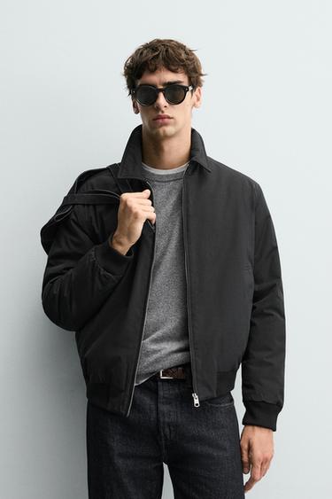 PADDED BOMBER JACKET - Black by Zara