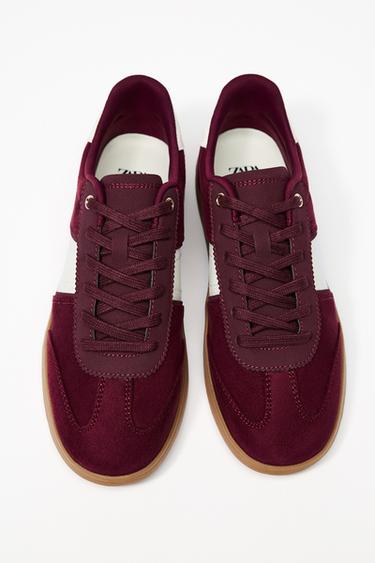 TRAINERS - Burgundy Red by Zara