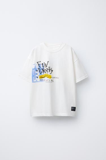 GRAFFITI PRINT T-SHIRT - White by Zara - Image 0