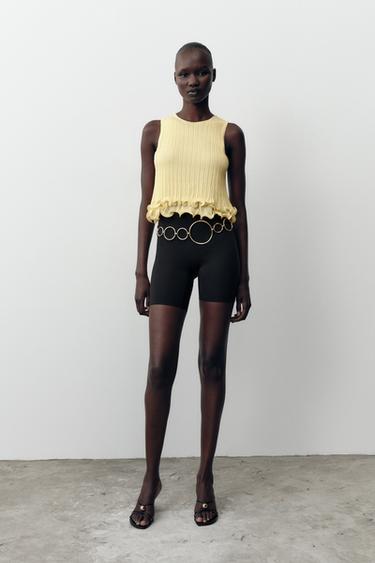WAVY HEM KNIT TOP - Yellow by Zara - Image 0