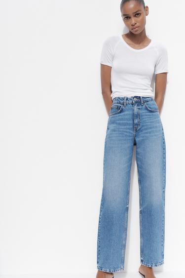 TRF MOM FIT HIGH-WAIST JEANS - Blue by Zara