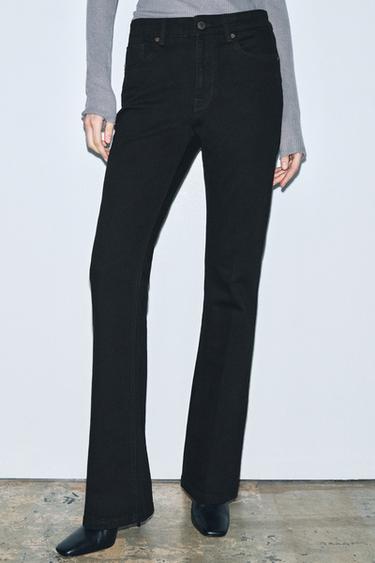 ZW COLLECTION BOOTCUT HIGH-WAIST JEANS - Black by Zara