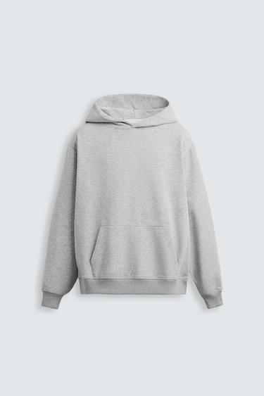 BASIC HOODIE - Grey marl by Zara