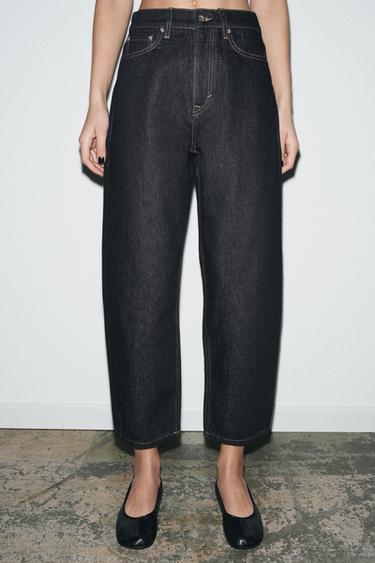 ZW COLLECTION TAPERED MID-WAIST JEANS - Blue by Zara