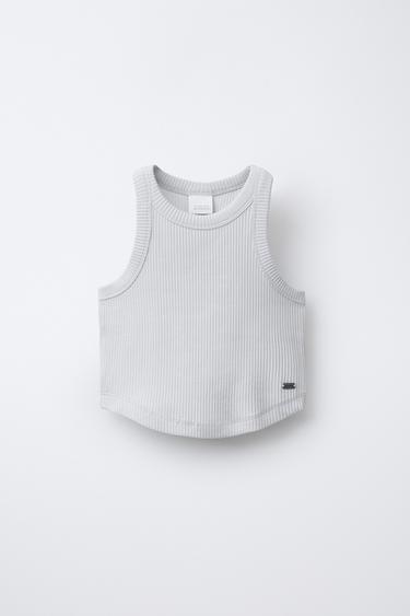 RIBBED SWIM T-SHIRT - Grey by Zara