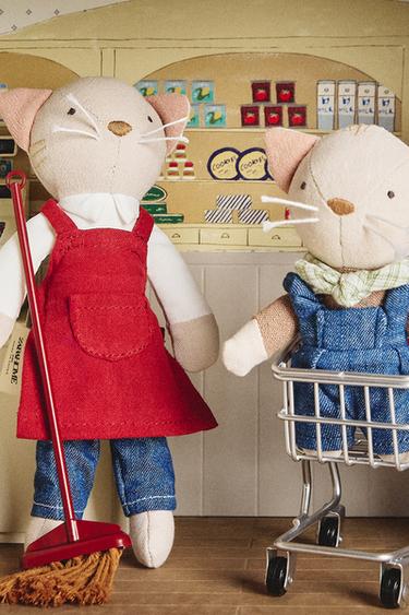 CHILDREN'S CAT FAMILY SOFT TOY SET (SET OF 3) - Multicoloured by Zara