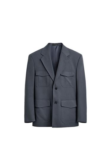 POCKET SUIT BLAZER - Blue by Zara