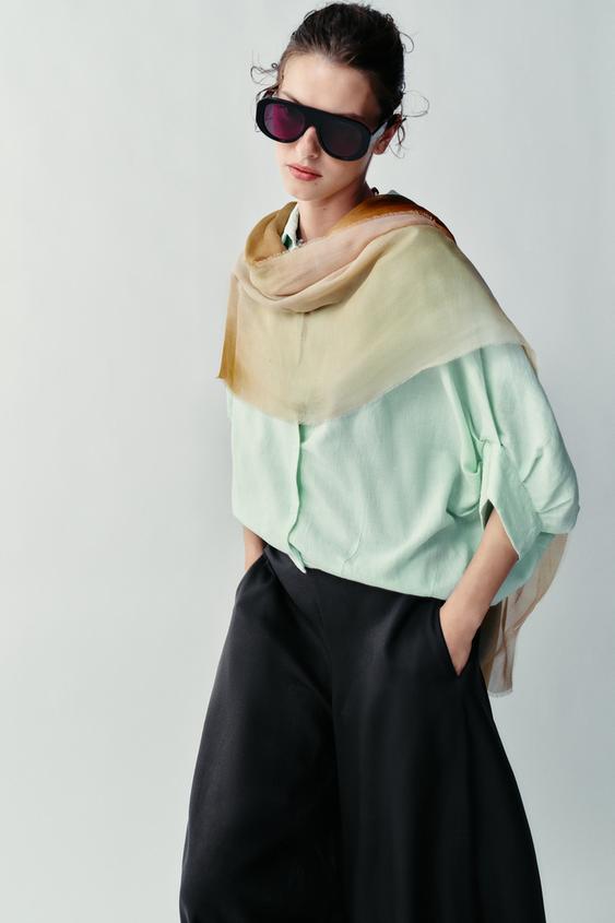 MODAL SILK PRINTED SCARF - Multicoloured by Zara - Image 0