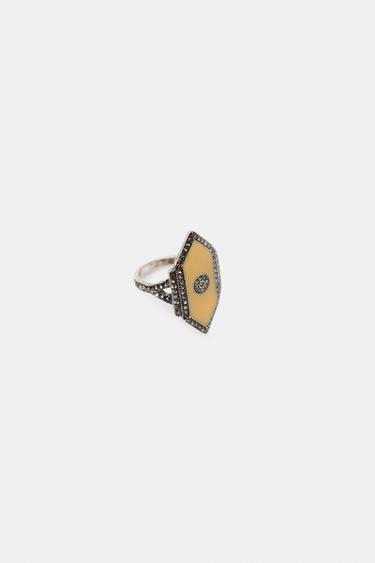 GEOMETRIC EMBELLISHED RING - Vanilla by Zara