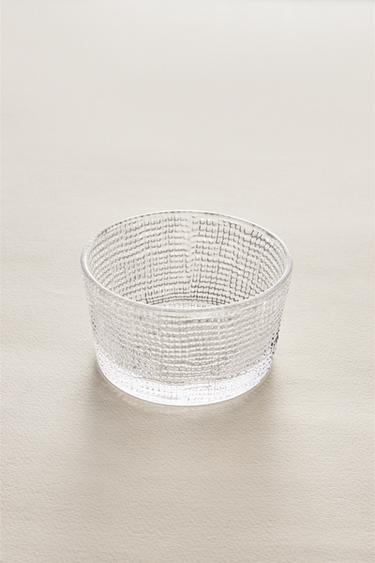 GLASS MINI BOWL WITH RAISED DETAIL -  by Zara