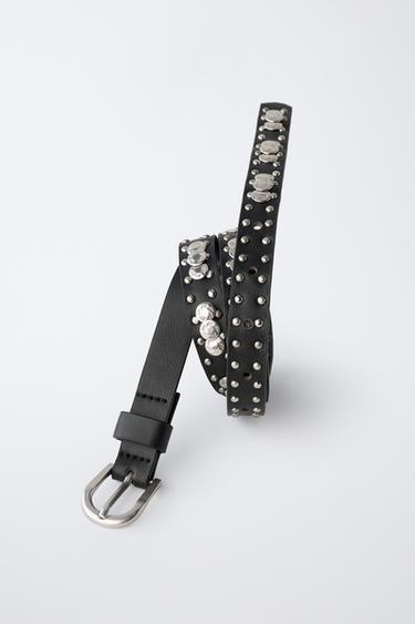 STUDDED BELT - Black by Zara