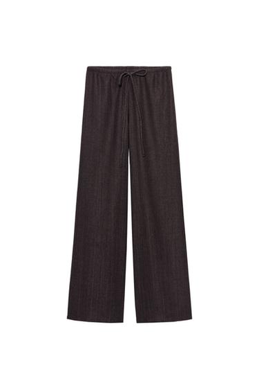 RUSTIC STRAIGHT TROUSERS - Anthracite grey by Zara