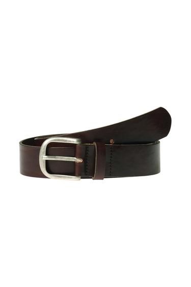 WIDE LEATHER BELT - Dark brown by Zara