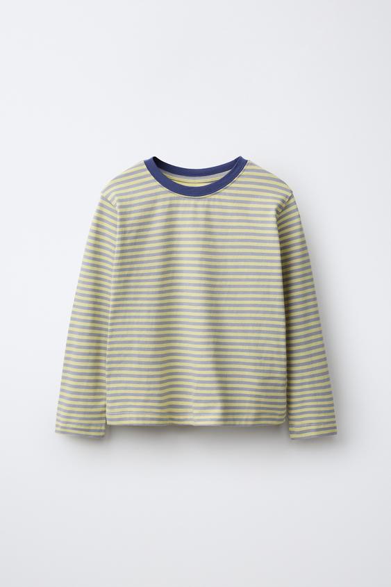 LONG SLEEVE STRIPED T-SHIRT - striped by Zara - Image 0