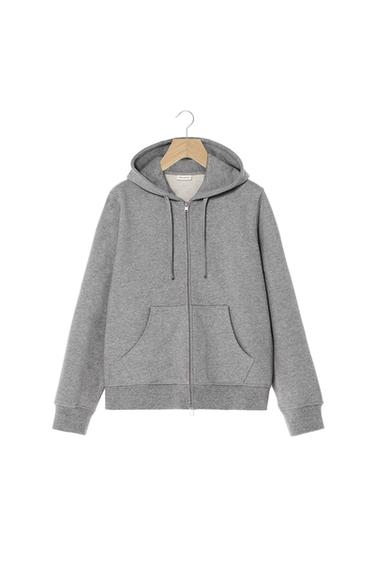HEAVYWEIGHT HOODED ZIP-UP SWEATSHIRT ORIGINS - Grey marl by Zara