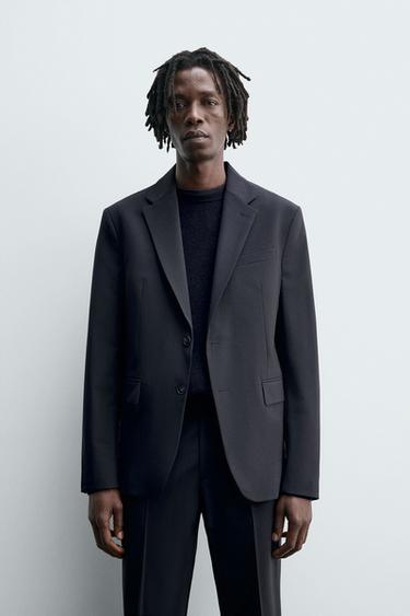 WOOL SUIT BLAZER - Navy blue by Zara