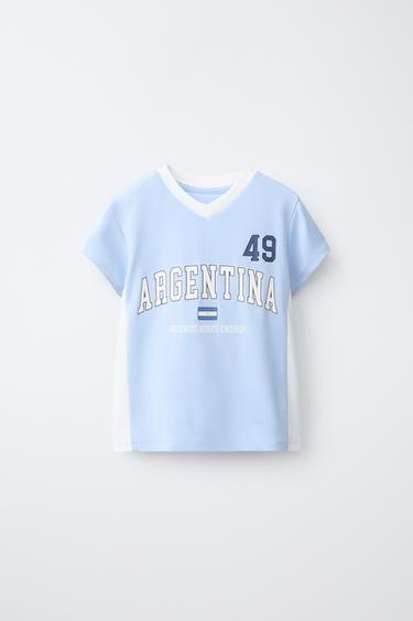 ARGENTINA PRINT T-SHIRT - Blue by Zara