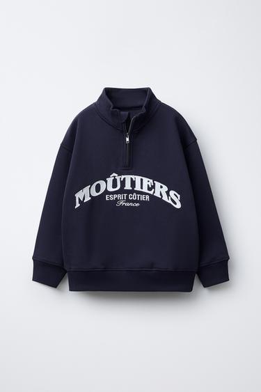 EMBROIDERED SLOGAN SWEATSHIRT - Bluish by Zara