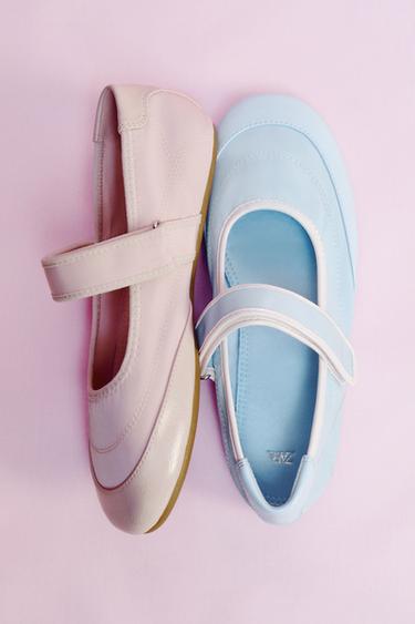 SPORTY BALLERINA SHOES - Blue by Zara